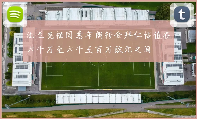 法兰克福同意布朗转会拜仁估值在六千万至六千五百万欧元之间